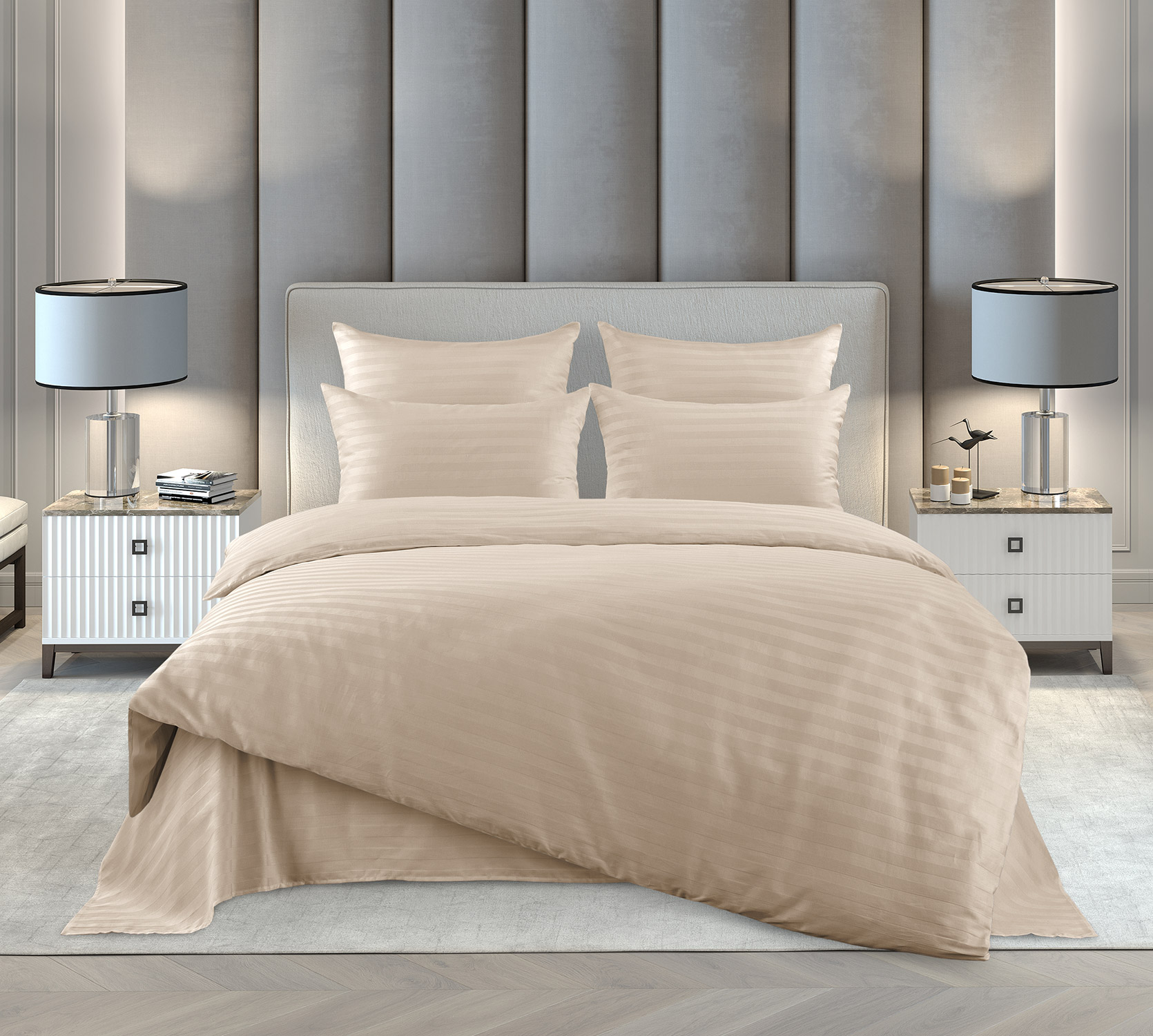 Постельное белье страйп-сатин ТМ Королевское искушение / Медиум