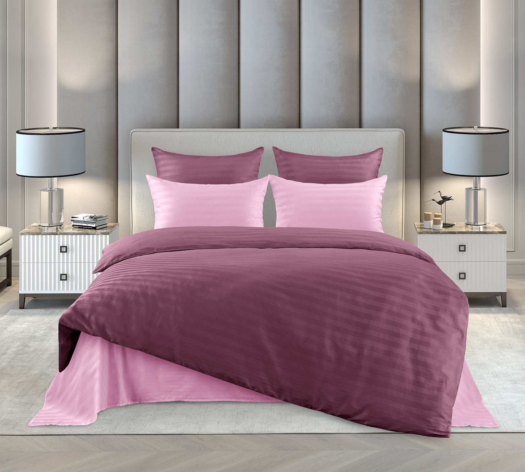 Постельное белье страйп-сатин ТМ Королевское искушение / Румба