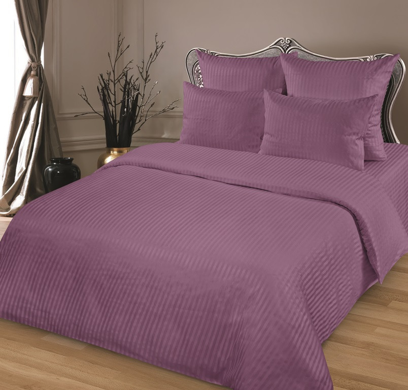Постельное белье страйп-сатин Лакшери / Аметист