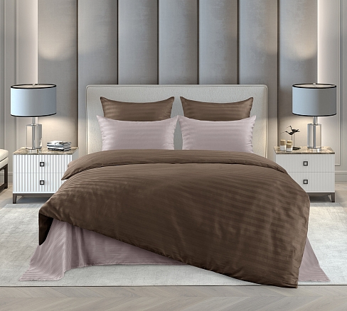 Постельное белье страйп-сатин ТМ Королевское искушение / Шоколатье