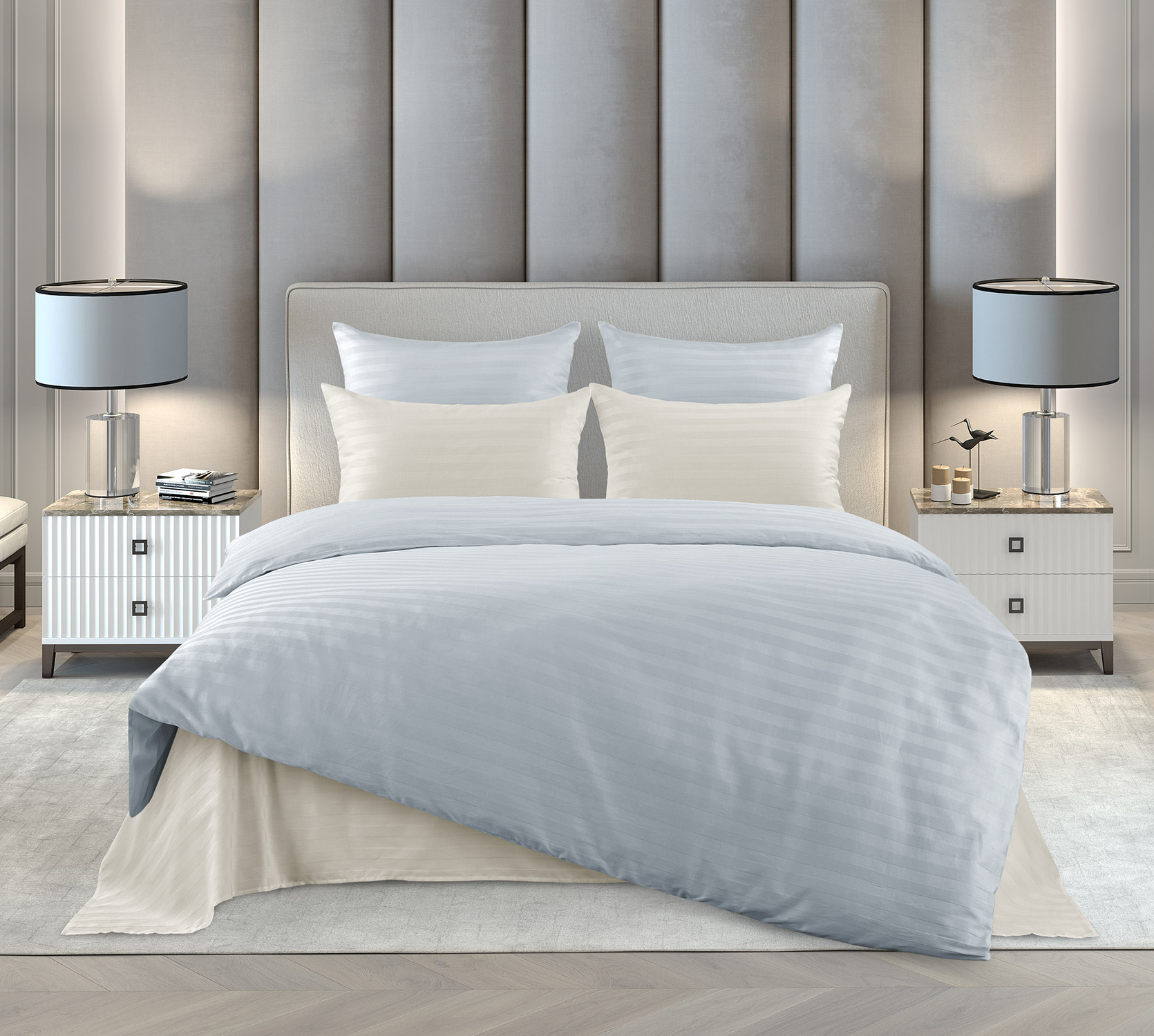 Постельное белье страйп-сатин ТМ Королевское искушение / Эхо