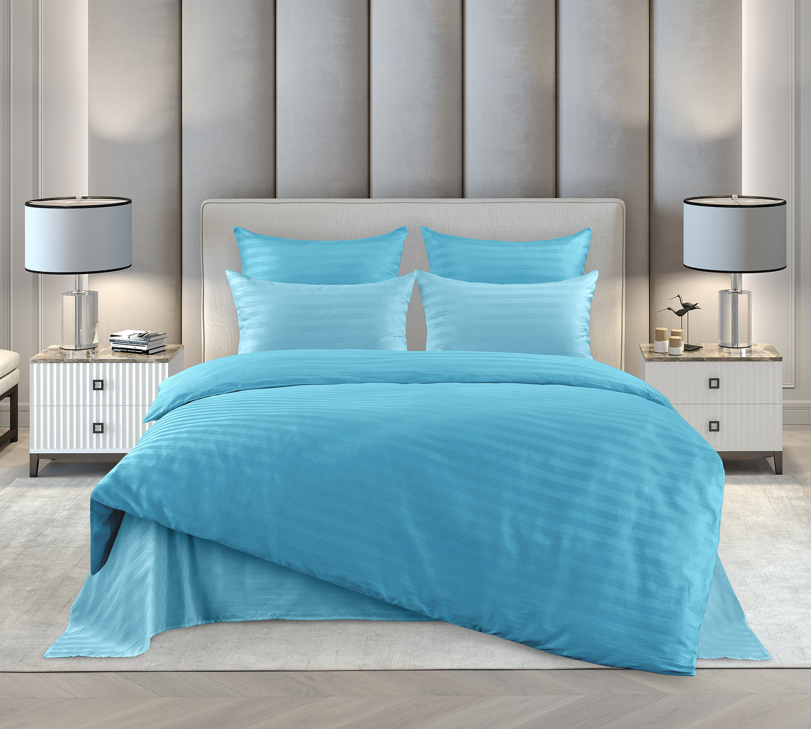 Постельное белье страйп-сатин ТМ Королевское искушение / Ривьера