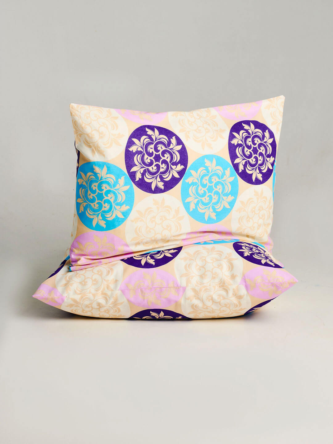 Комплект наволочек поплин (молния) / Медальоны (сине-фиолетовый)
