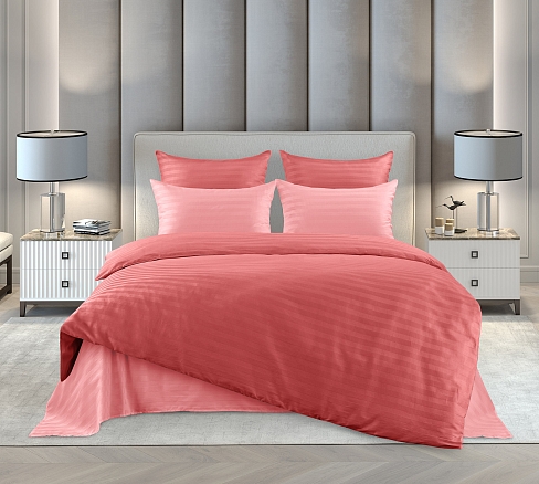 Постельное белье страйп-сатин ТМ Королевское искушение / Фламинго