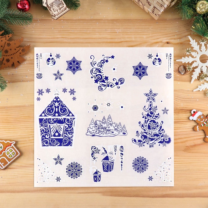 Наклейки на окна «Новогодние», 37×37 см