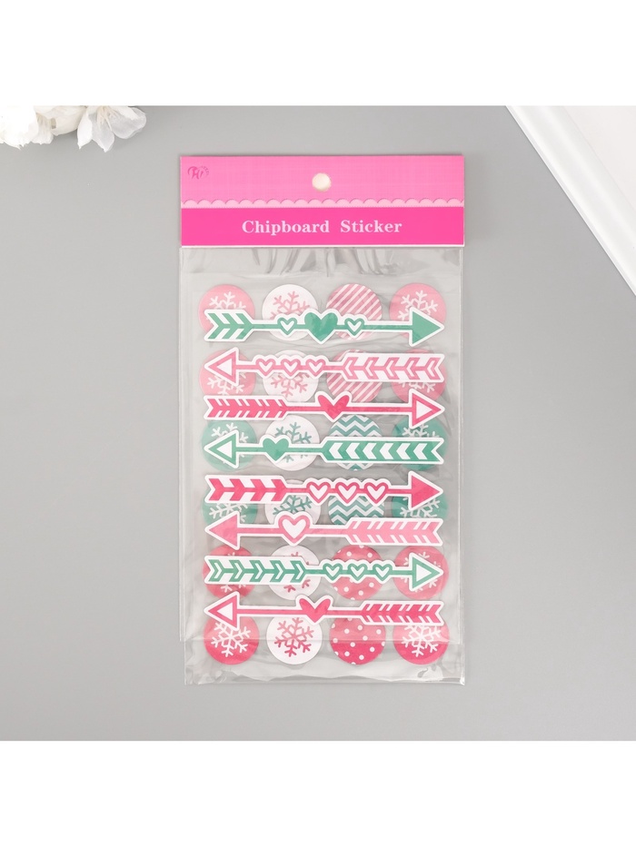 Набор наклеек для творчества «Снежная любовь», 2 листа, 22×12.5 см