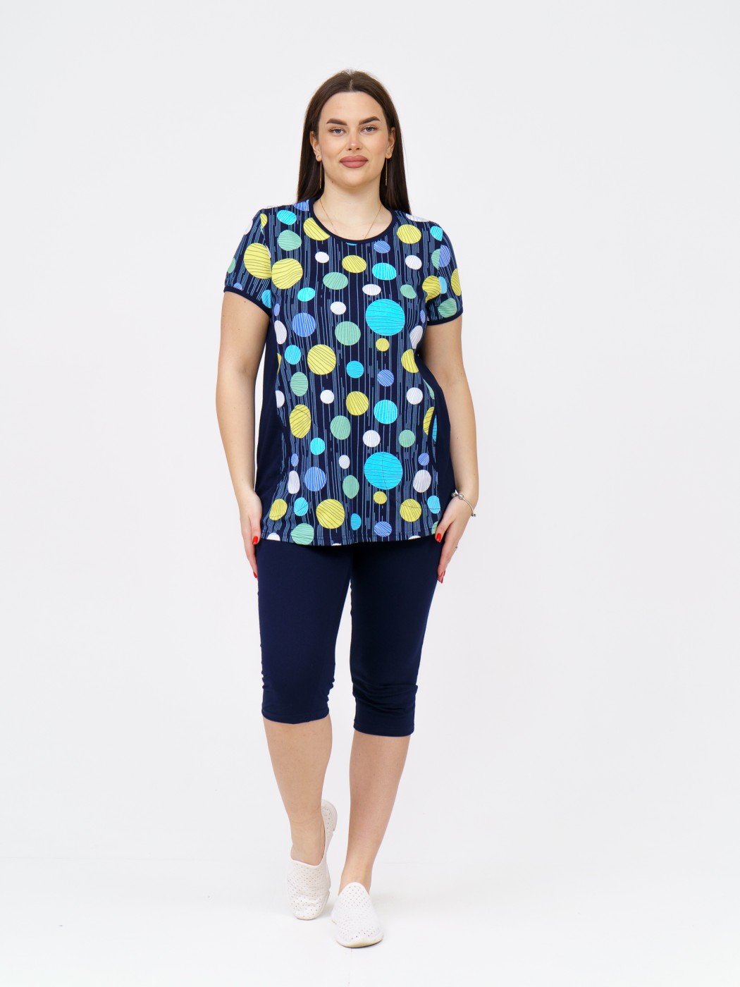 Костюм Легкое движение синий/круги