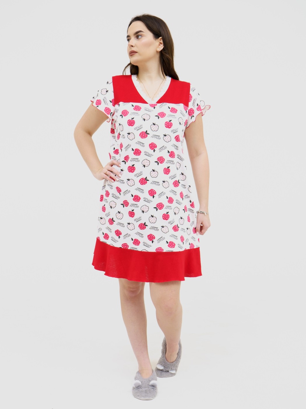 Ночная сорочка Астра крыло экрю/фрукты