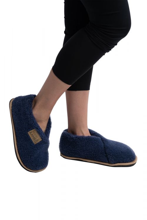 ТЕПЛУШИ меховые цвет ИНДИГО (ВОЙЛОК)