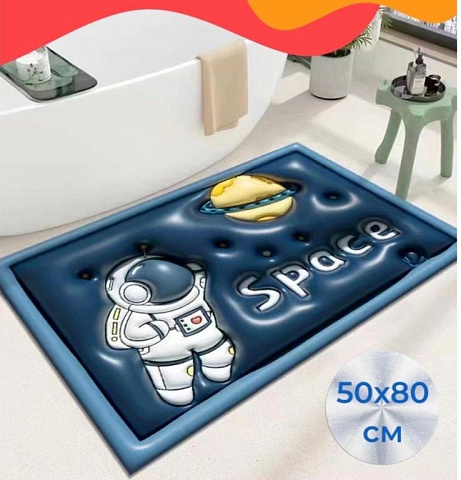 Коврик противоскользящий влаговпитывающий 3D 50х80см