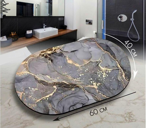 Коврик для ванной противоскользящий быстросохнущий 60х40см ART