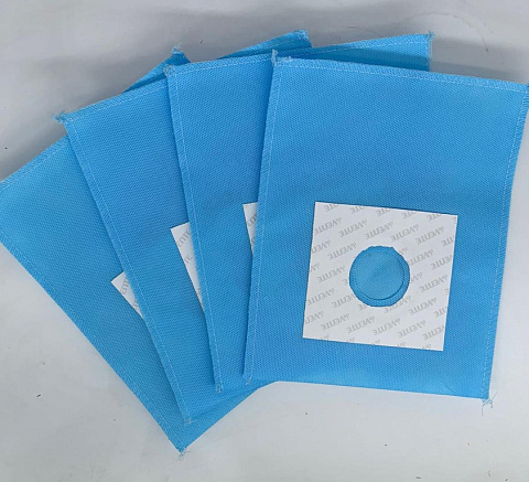 Набор мешков для пылесоса 4шт 19х23см, цвет микс