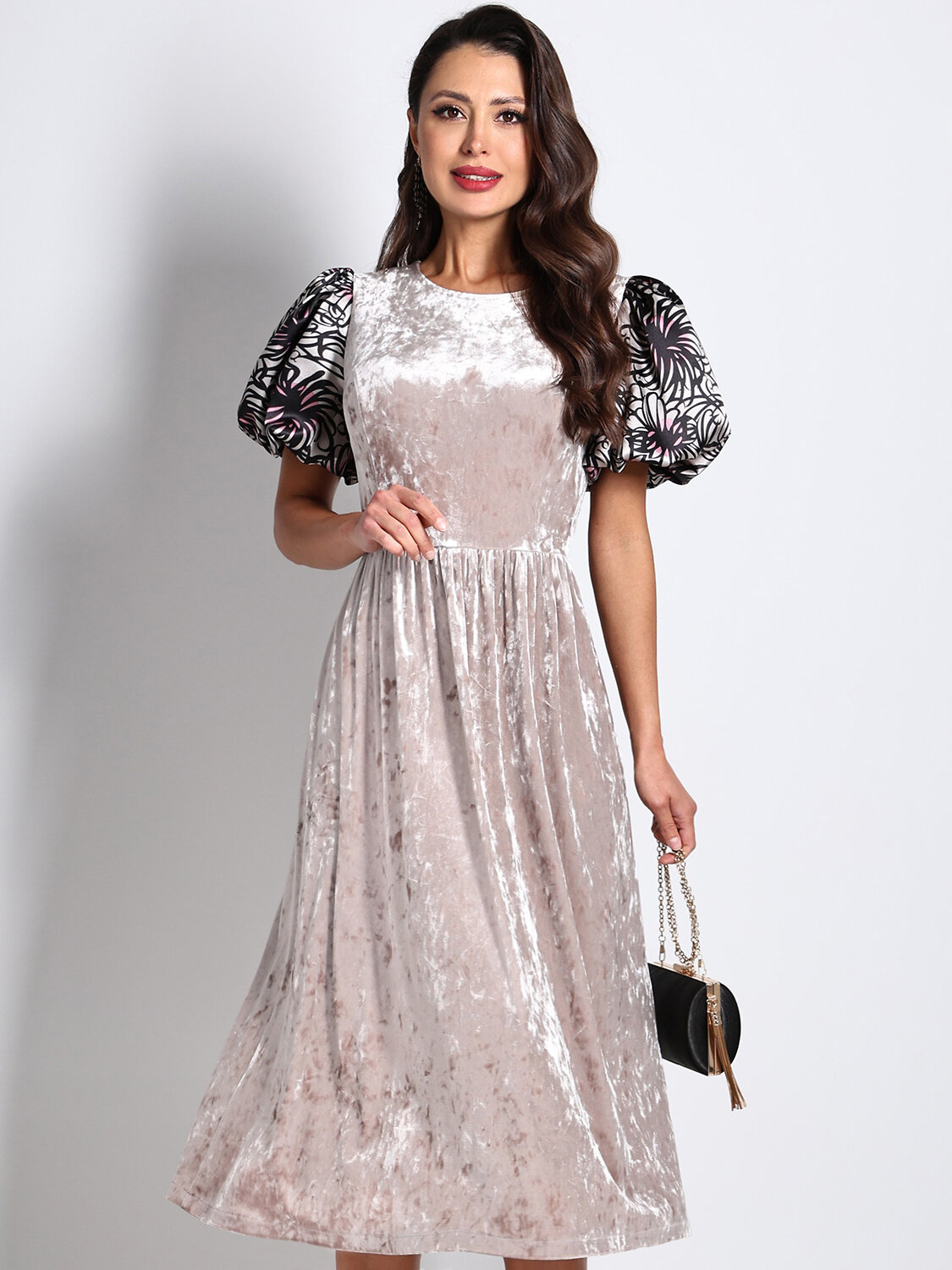 ст. цена2528руб.! DStrend Платье ЮС-1038Бежевый