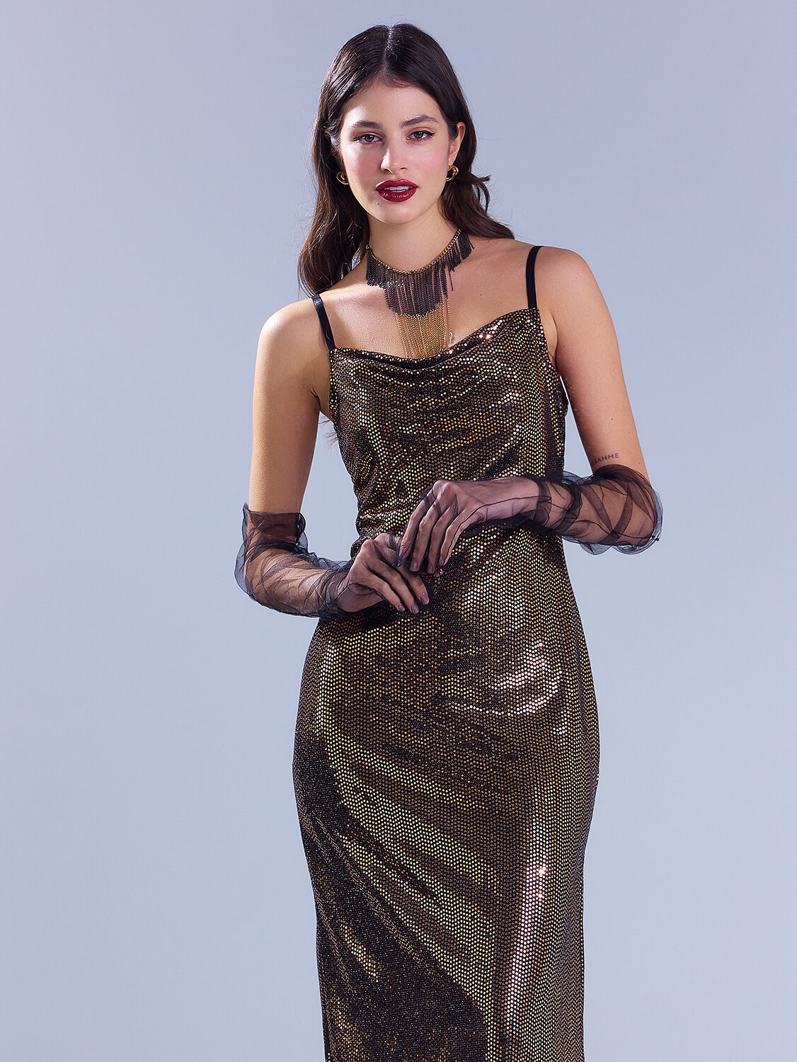 ст. цена2381руб.! MARK FORMELLE Сарафан 152675черный +золото