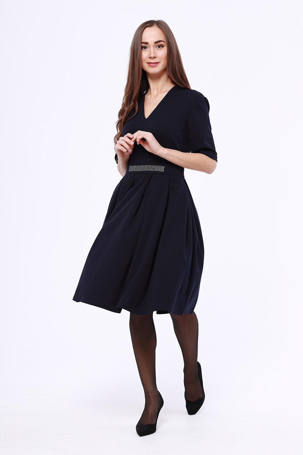 ст. цена1590руб.! VISERDI Платье 2071-тснн 339920Темно-синий