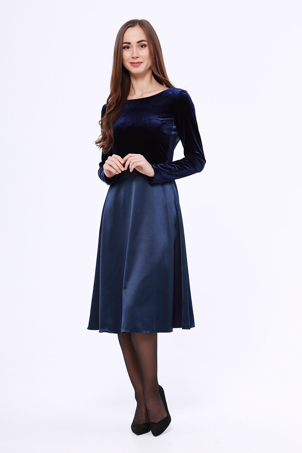 ст. цена1638руб.! VISERDI Платье 10081-тсн 4191010Темно-синий