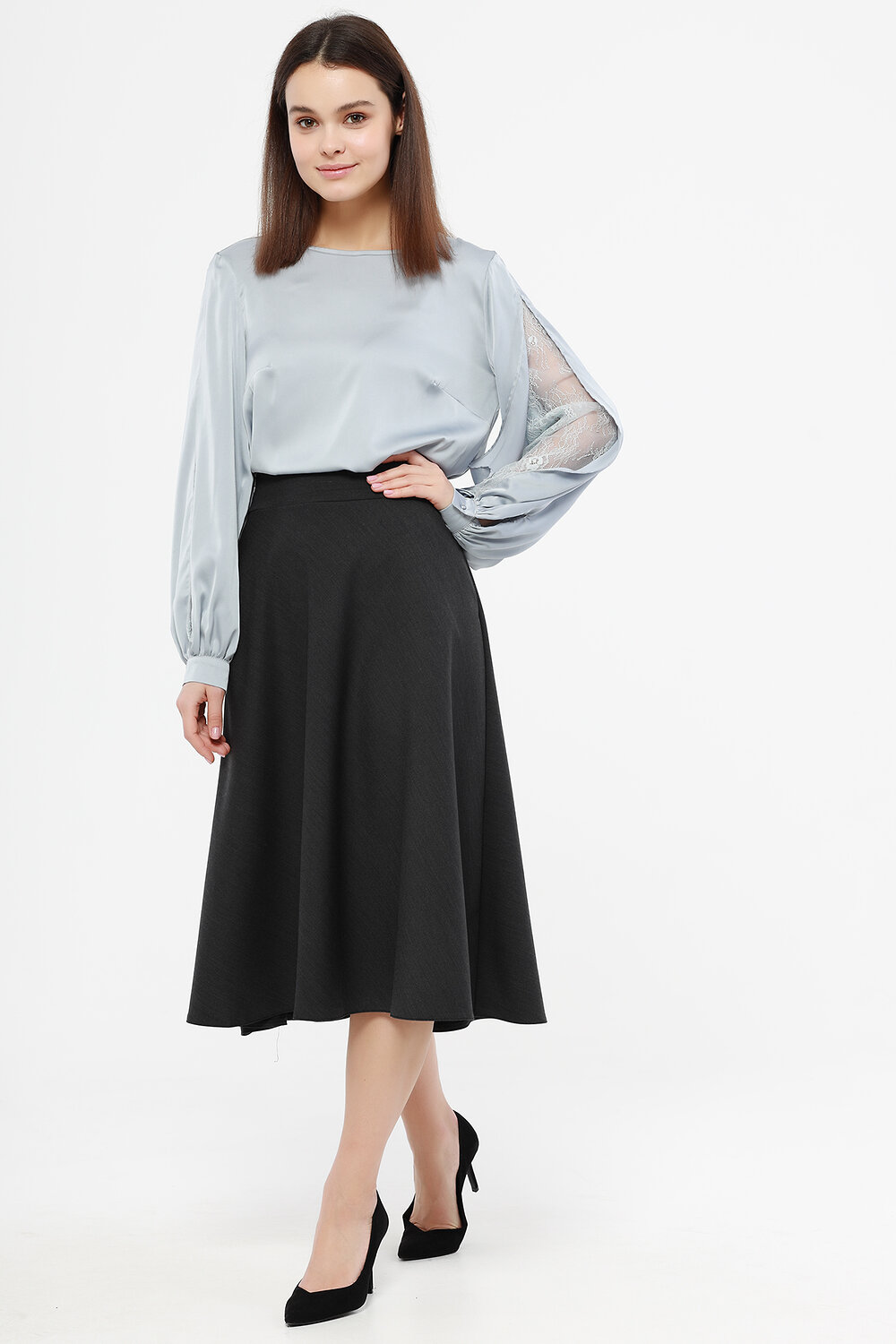 ст. цена1518руб.! VISERDI Блузка 10179-сер 210915