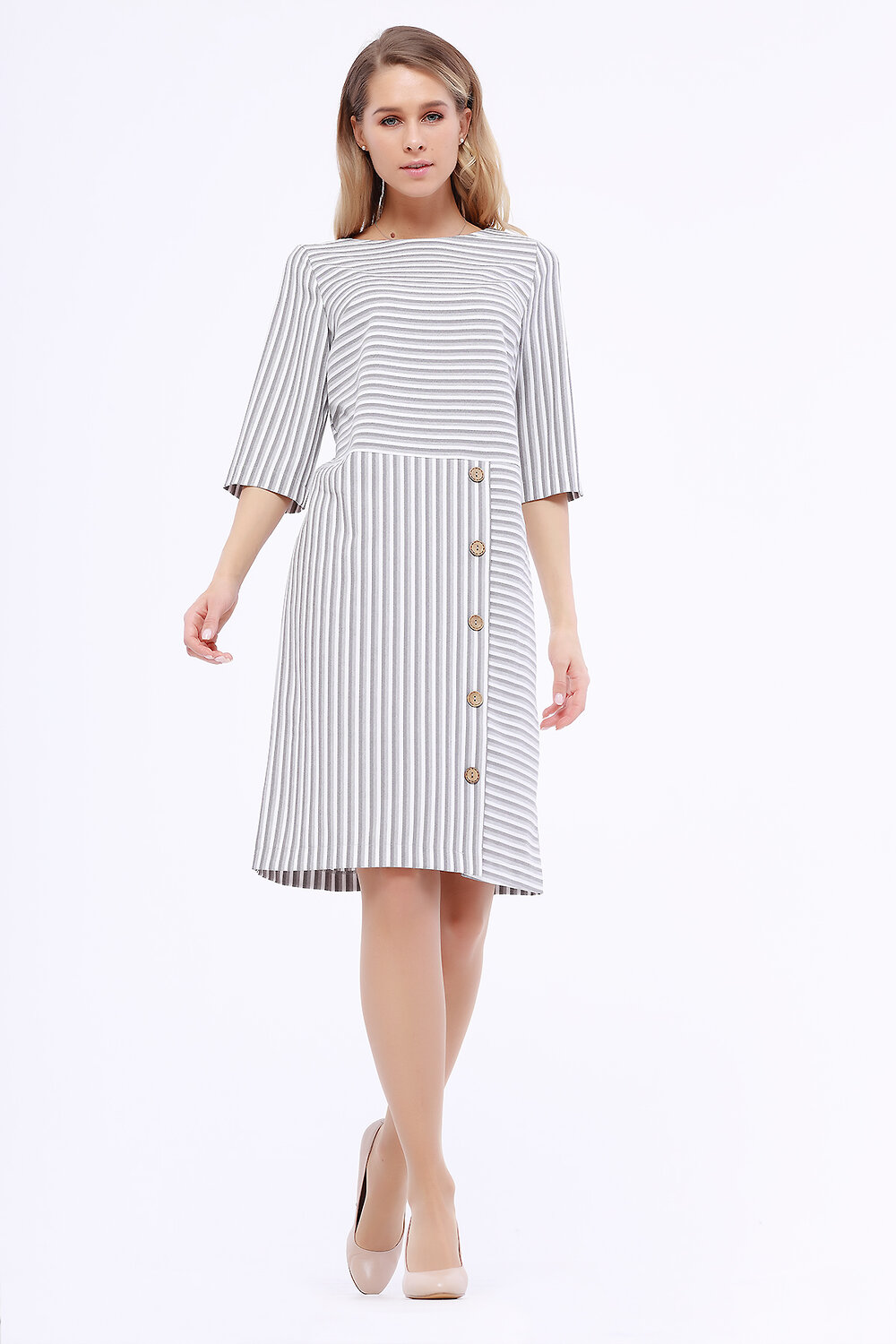 ст. цена1632руб.! VISERDI Платье 10101-сер 450895