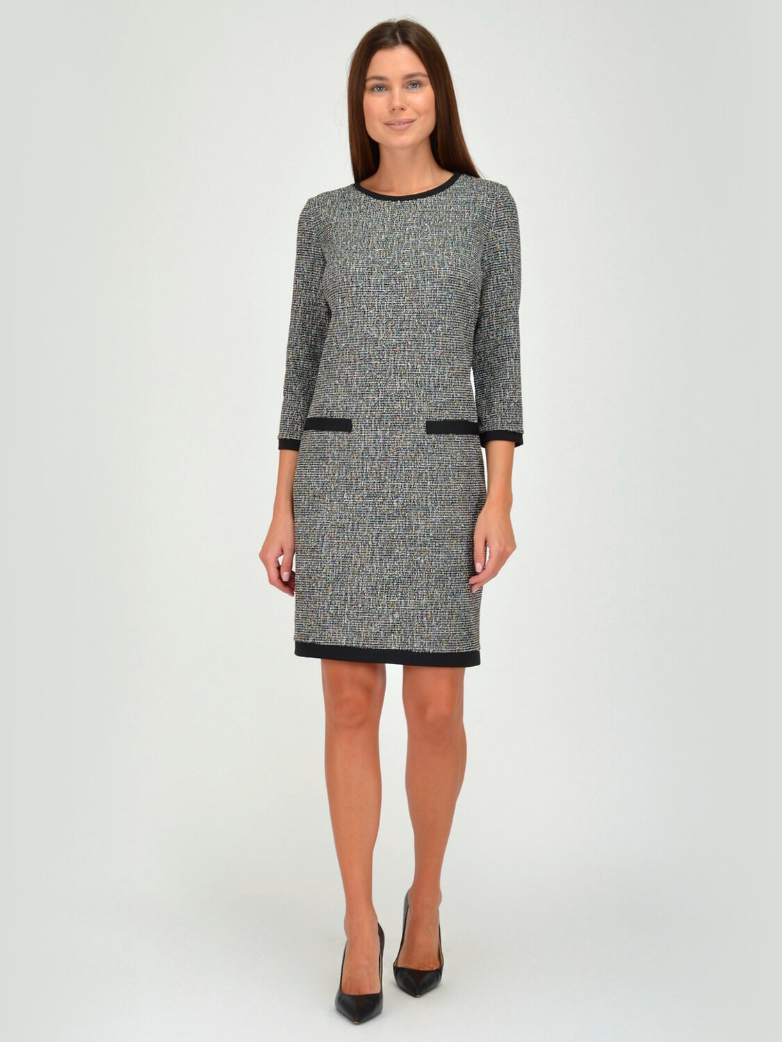 ст. цена1638руб.! VISERDI Платье 1843-бкчб 319840серый