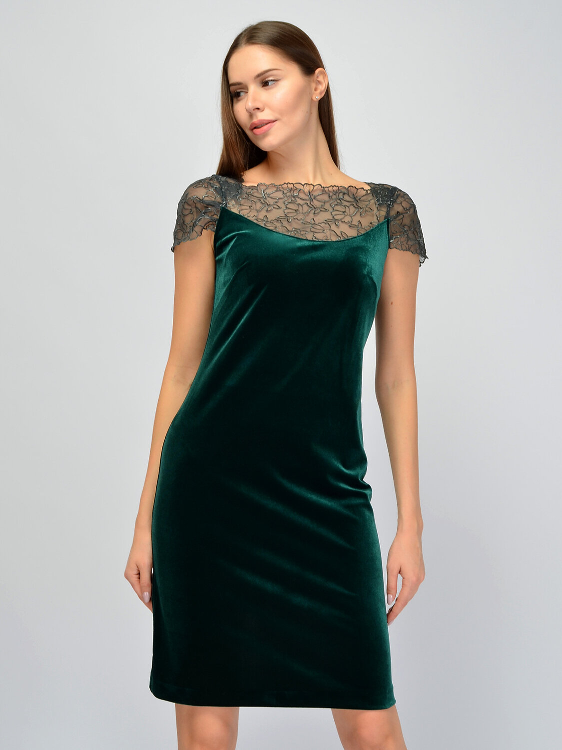 ст. цена2214руб.! VISERDI Платье 20388-зел 3341135зеленый