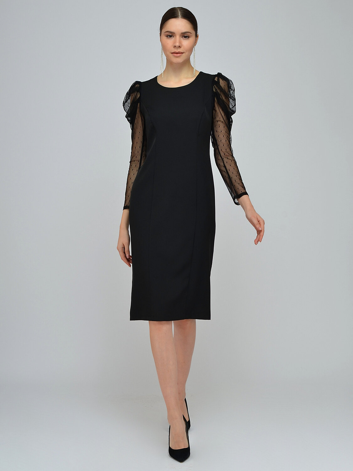 ст. цена1290руб.! VISERDI Платье 10080-чрс 410765черный