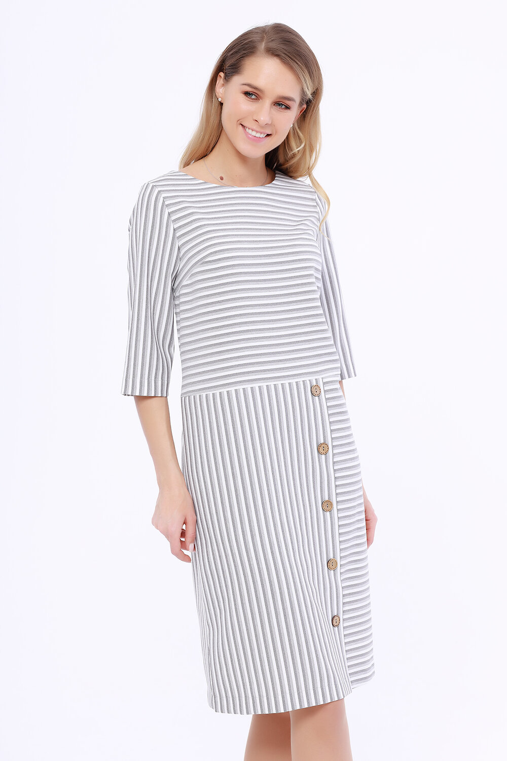 ст. цена1632руб.! VISERDI Платье 10101-сер 450895