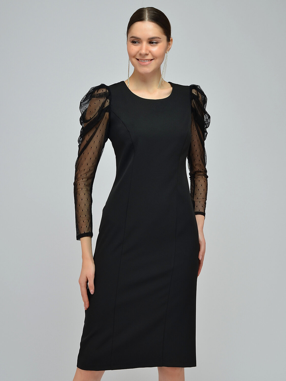 ст. цена1290руб.! VISERDI Платье 10080-чрс 410765черный