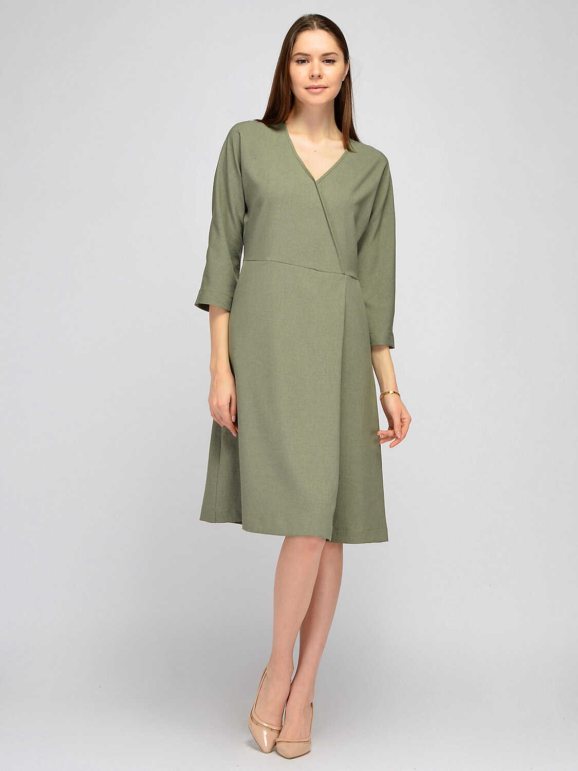 ст. цена1920руб.! VISERDI Платье 10270-зел 442920оливковый