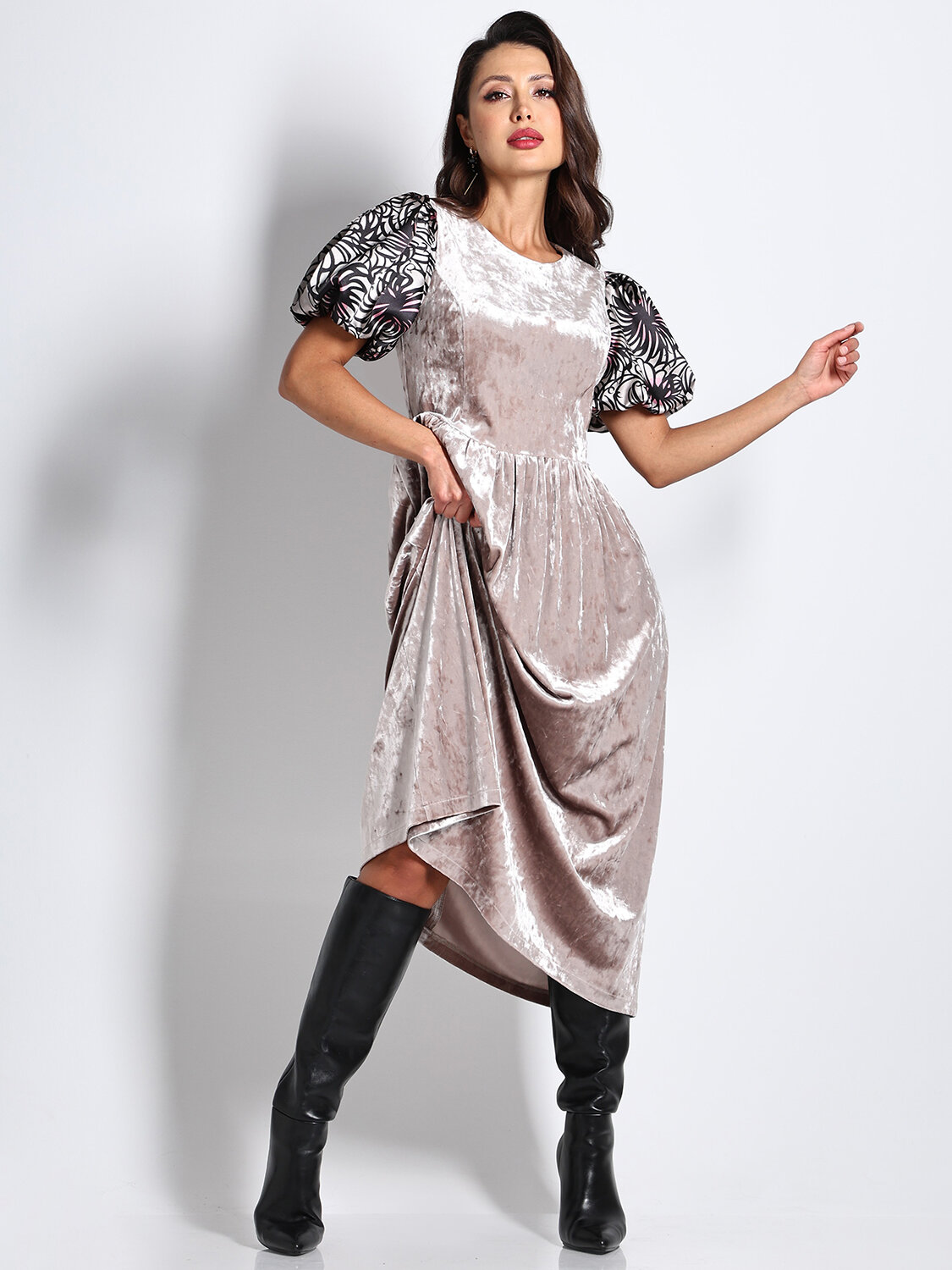 ст. цена2528руб.! DStrend Платье ЮС-1038Бежевый