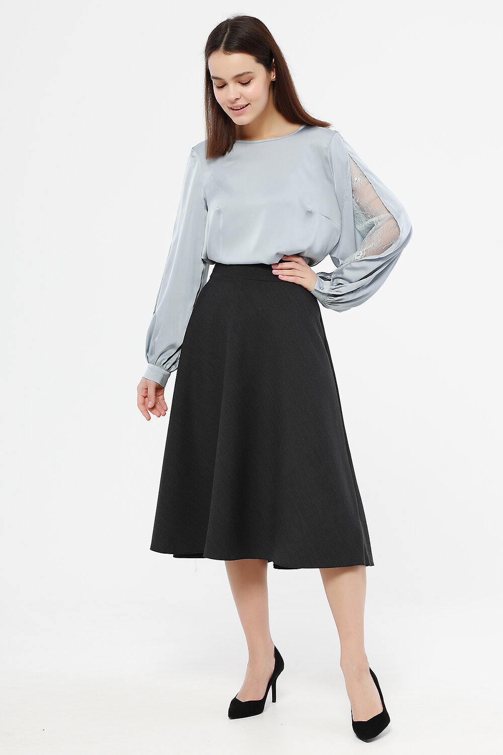 ст. цена1518руб.! VISERDI Блузка 10179-сер 210915