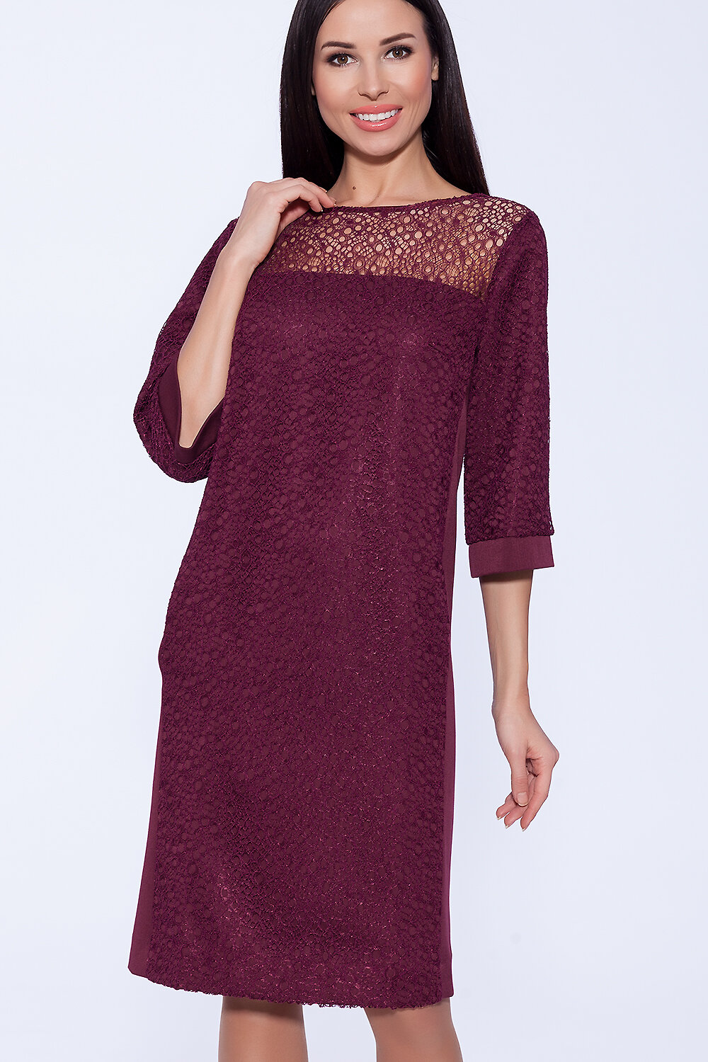 ст. цена2208руб.! VISERDI Платье 2072-брд 4181220Бордовый