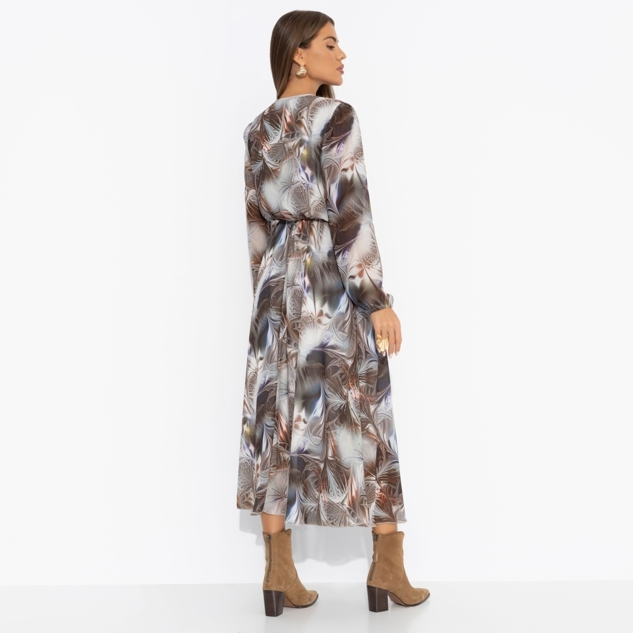 Ст.цена 2750р. Платье на подкладе, Летящие мгновения (grey)