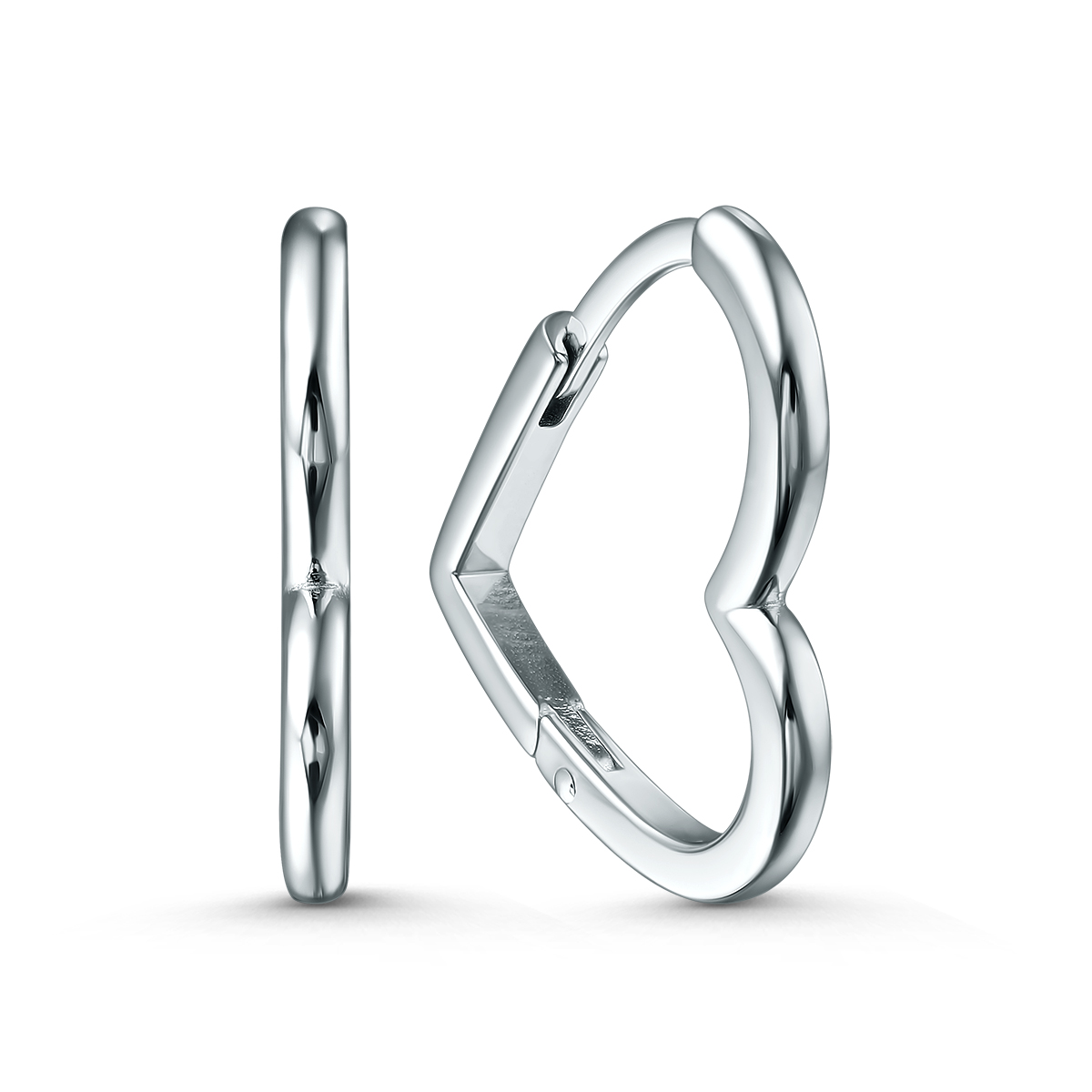 Серьги из серебра родированные - Сердца 3001029268