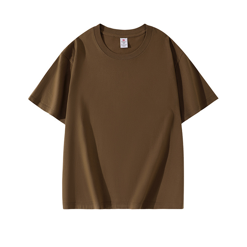 Футболка унисекс из хлопка плотностью 220г, классический крой FI-C2-XW695-220G-06, коричневый