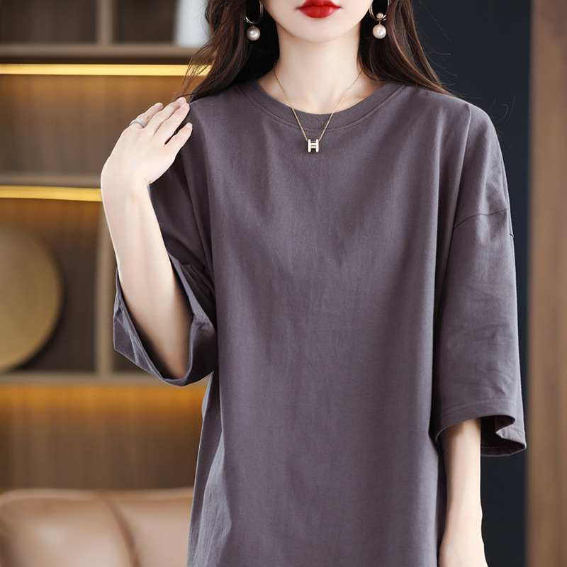 Футболка женская из хлопка плотностью 230г FI-C2-MYI44-13, серый