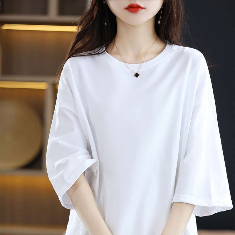 Футболка женская из хлопка плотностью 230г FI-C2-MYI44-17, белый