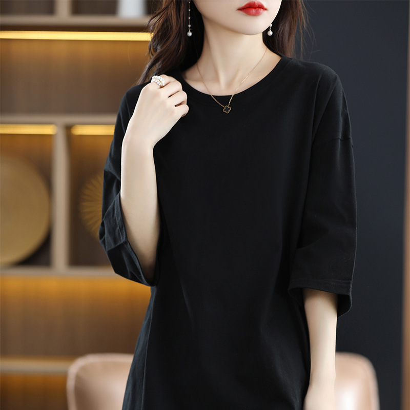 Футболка женская из хлопка плотностью 230г FI-C2-MYI44-08, черный