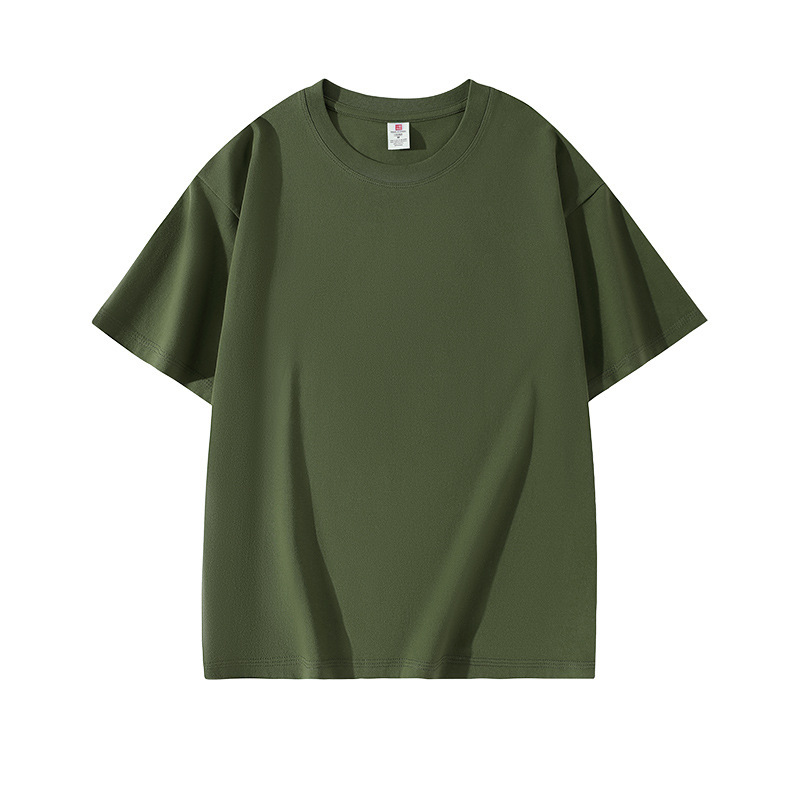 Футболка унисекс из хлопка плотностью 220г, классический крой FI-C2-XW695-220G-10, болотный