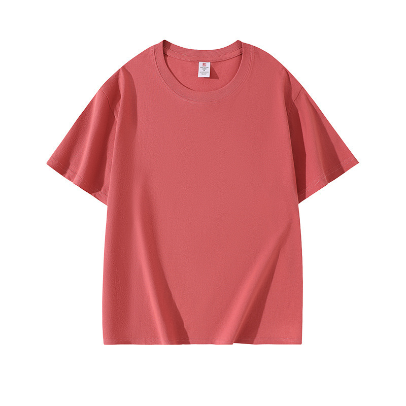 Футболка унисекс из хлопка плотностью 220г, классический крой FI-C2-XW695-220G-16, красный кирпич