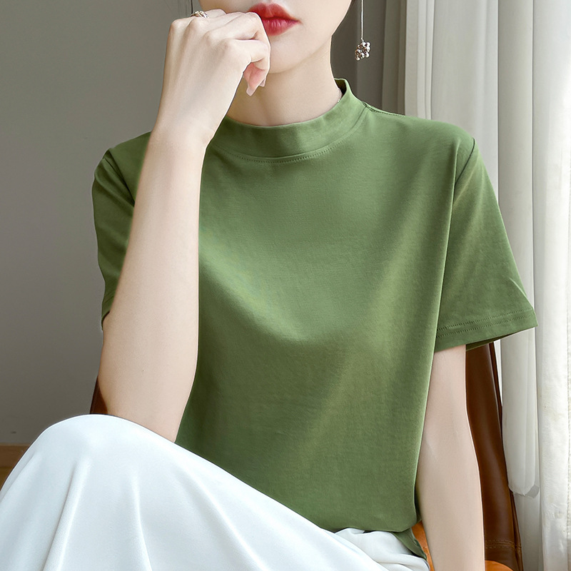 Футболка из мерсеризованого хлопка с короткимм рукавом FI-M-YQ8815-01, трава зеленая