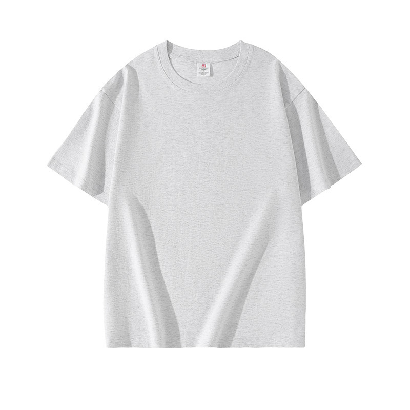 Футболка унисекс из хлопка плотностью 220г, классический крой FI-C2-XW695-220G-15, пепельно-серый