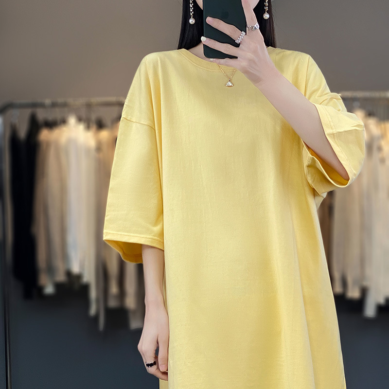 Футболка женская из хлопка плотностью 230г FI-C2-MYI44-16, лимонный