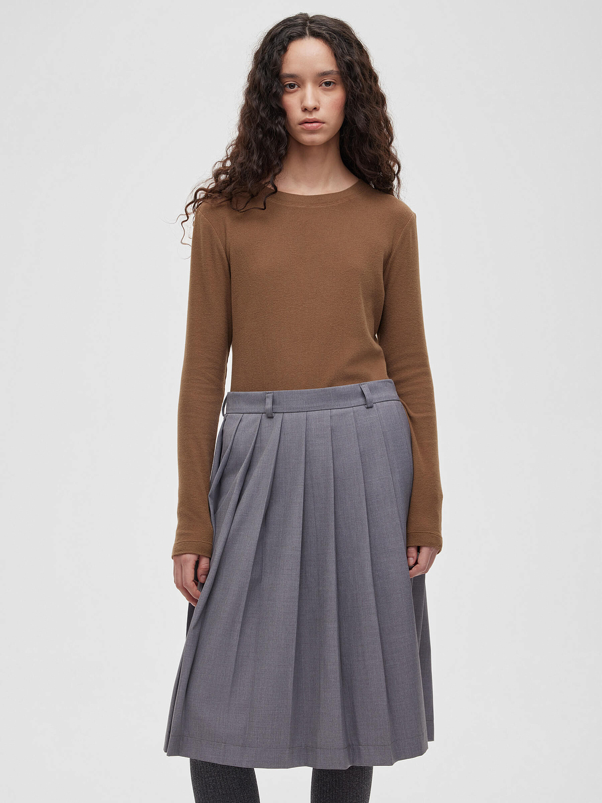 Лонгслив 0148, светло-коричневый