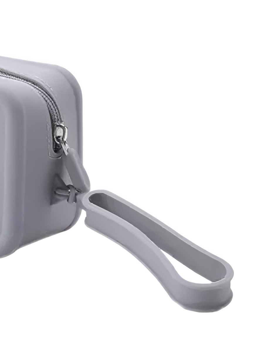 Kristaller Косметичка женская силиконовая, прямоугольная, серый