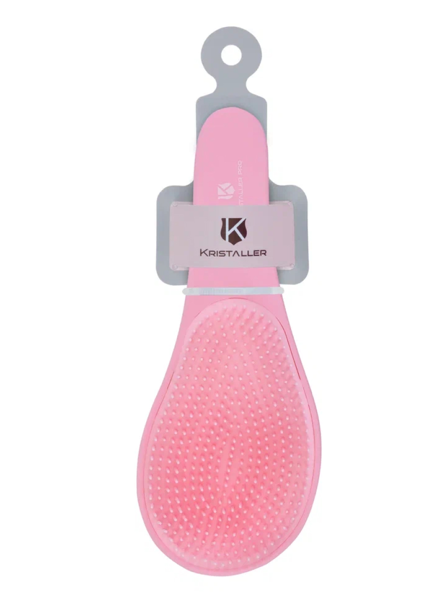 Kristaller Расчёска массажная для волос / Капля 2085, пластик, 19,5 см, розовый