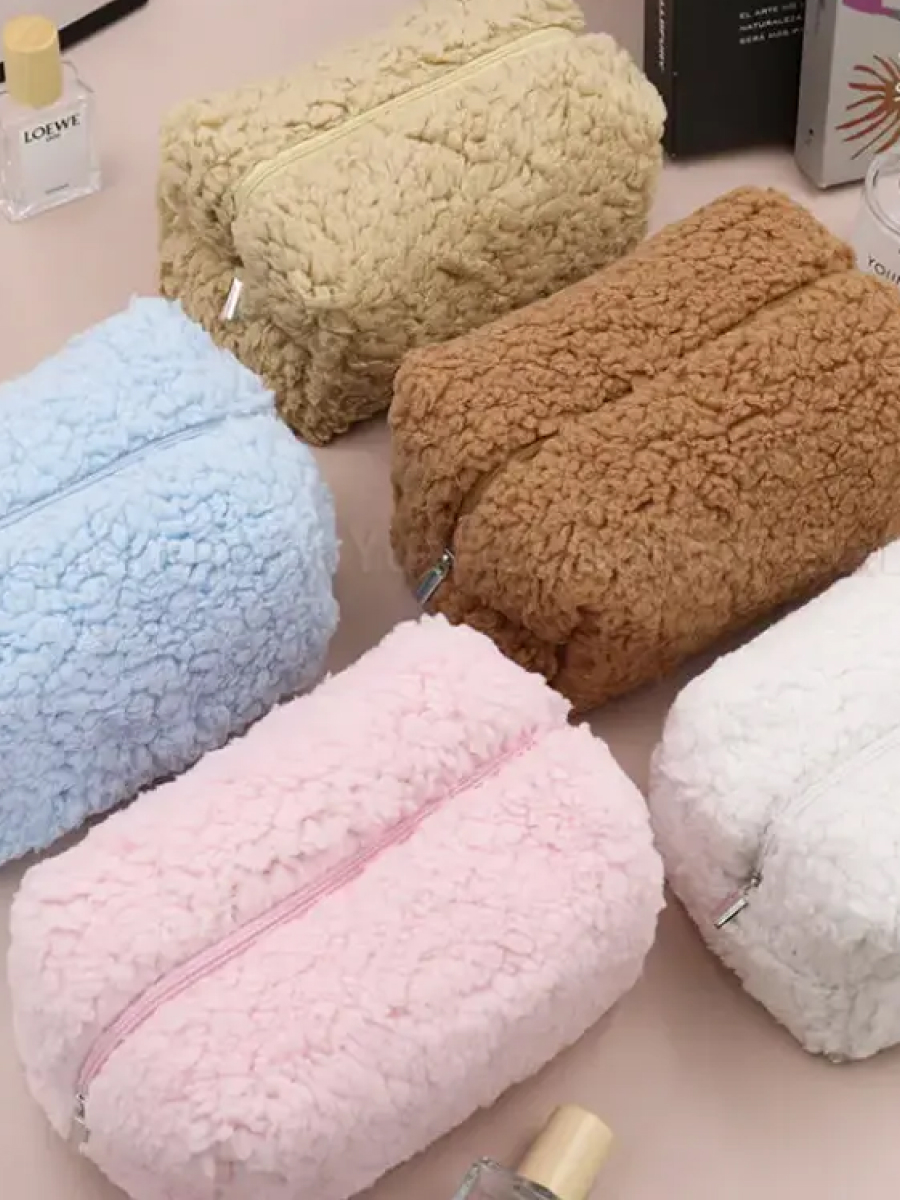 Kristaller Косметичка женская плюшевая «Тедди», коричневый