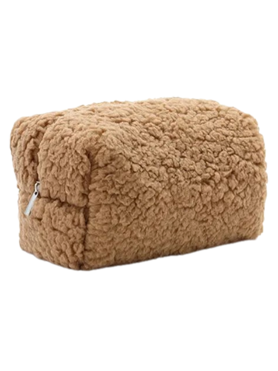 Kristaller Косметичка женская плюшевая «Тедди», коричневый