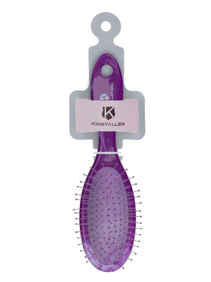 Kristaller Расчёска массажная для волос / Мини 2190S, пластик, 17,8 см, фиолетовый