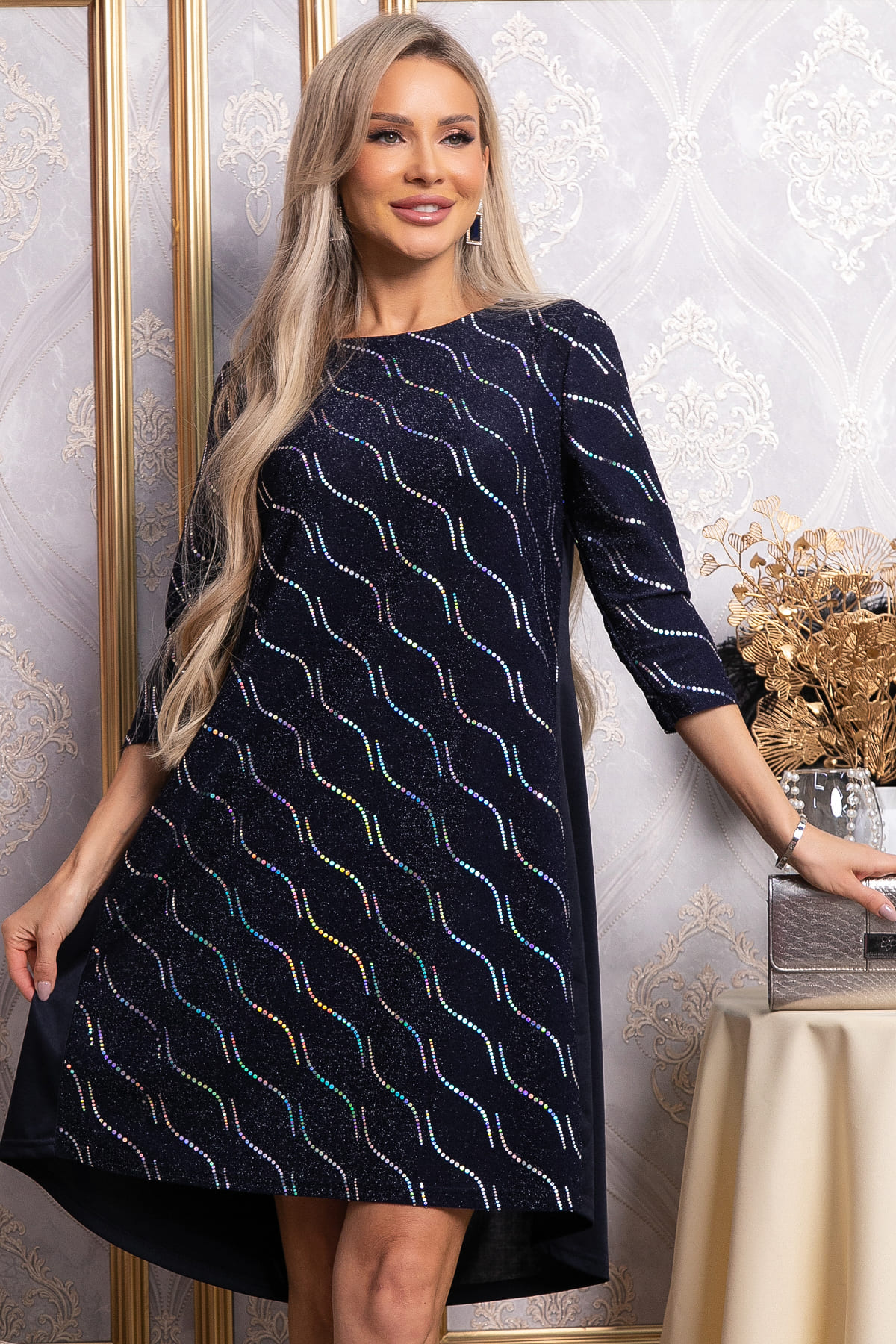 Платье Леди Элегант (синее) П14826-10М