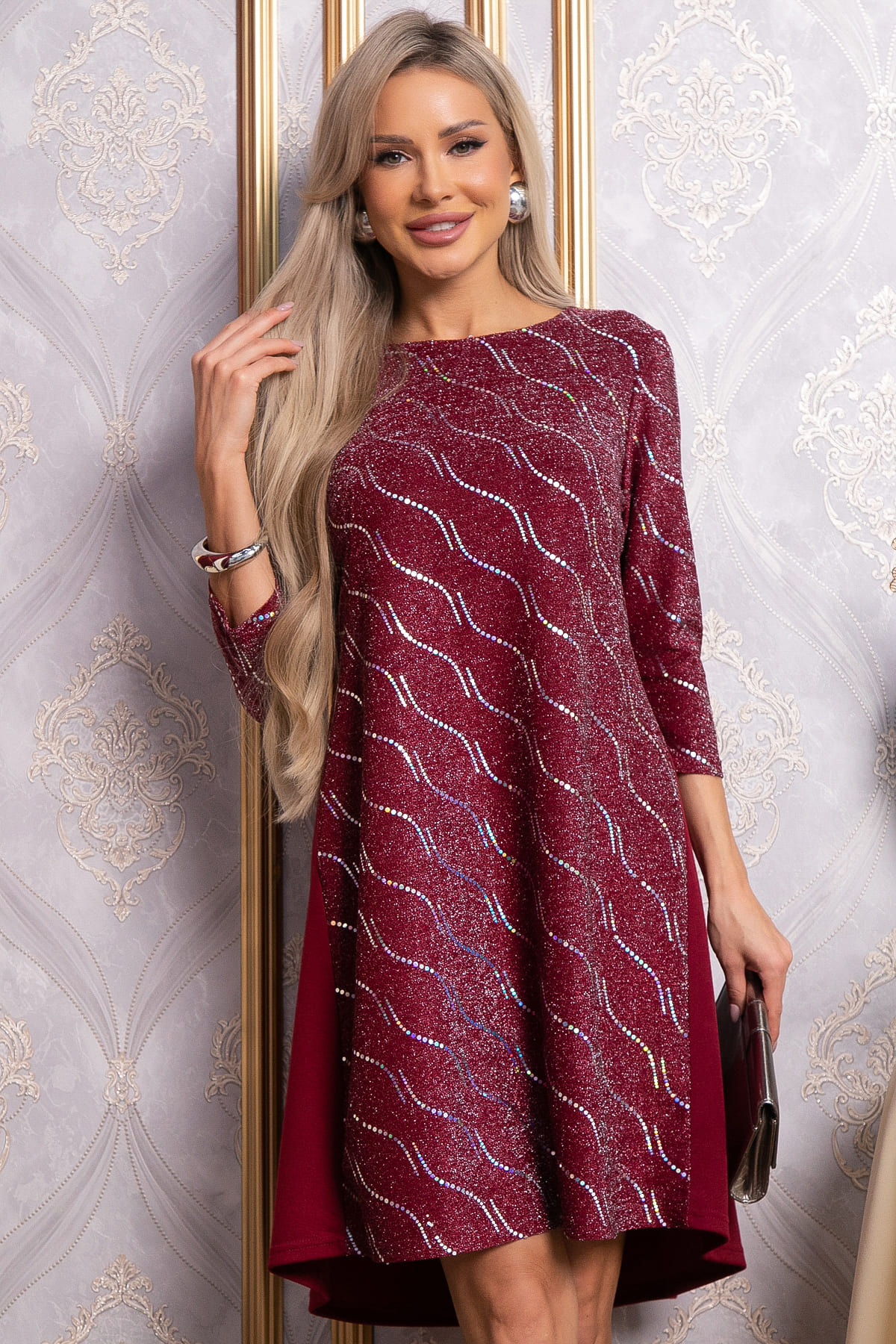 Платье Леди Элегант (темно-красное) П14827-10М